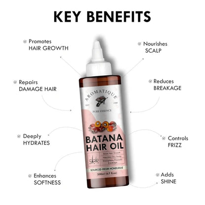 Aromatique Batana Oil Enriched with Rosemary, Argan, Onion, Castor Oil & More - 200 ml