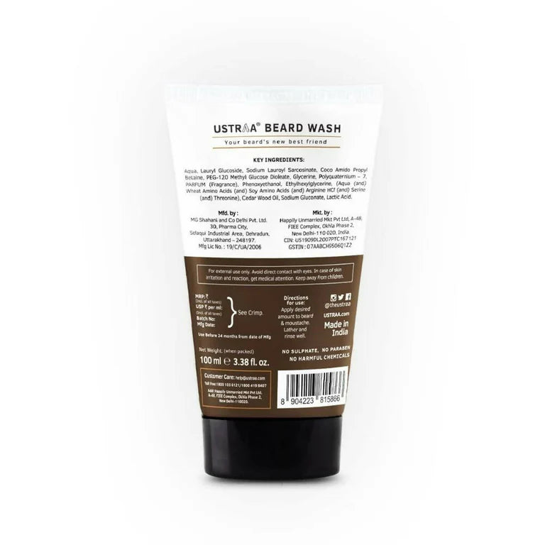 Ustraa Beard Wash (Woody) - 100 ml