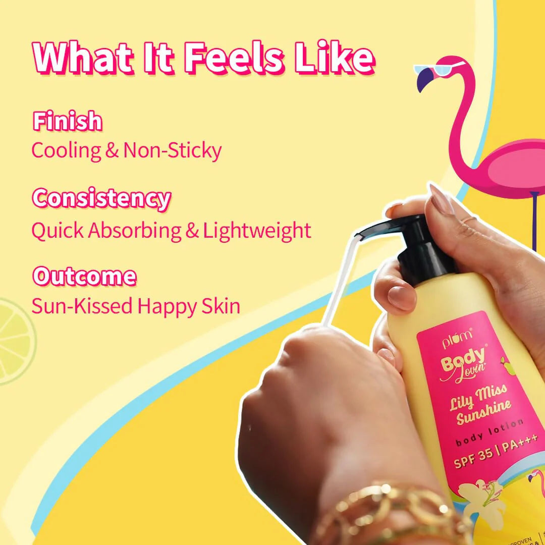 Plum BodyLovin' Lily Miss Sunshine Body Lotion With SPF 35 PA+++ - 200 ml