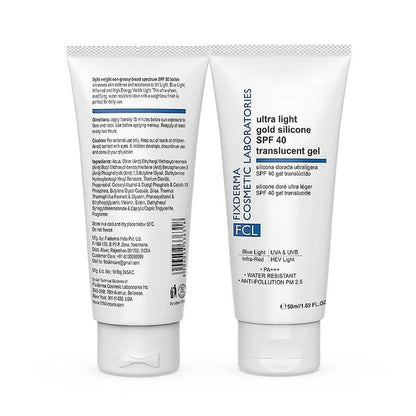 FCL Ultra Light Gold Silicone SPF 40 Translucent Gel - 50 ml
