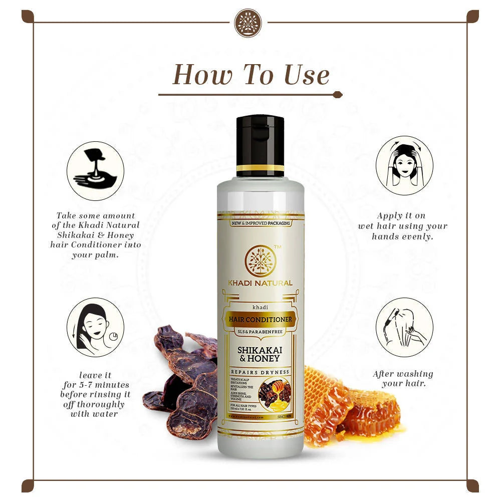 Khadi Natural Shikakai & Honey Hair Conditioner - 210 ml