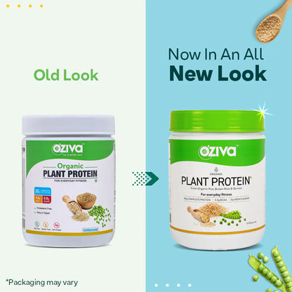 OZiva Organic Plant Protein For Everyday Fitness -500 gm