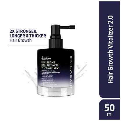 Indulgeo Essentials Luxuriant Hair Vitalizer 2.0 - Non Oily Serum For Hair Growth - 50 ml