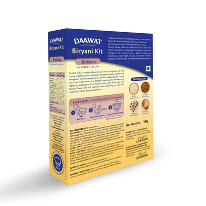 Daawat Biryani Kit Kolkata - Authentic Recipe - 334 gm