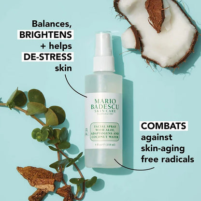 Mario Badescu Facial Spray With Aloe Adaptogens & Coconut Water - 118 ml