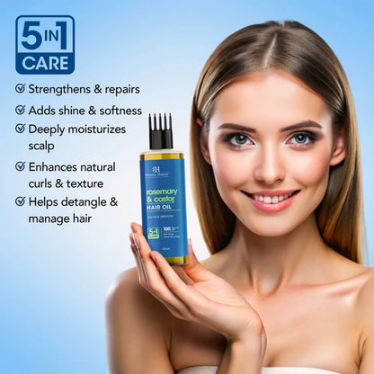 Botanic Hearth Rosemary & Castor Hair Oil - 150 ml