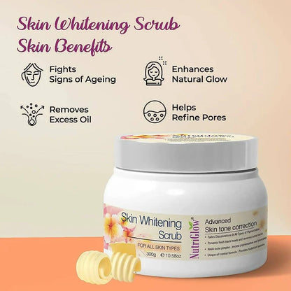 NutriGlow Skin Whitening Face Scrub - 300 gm