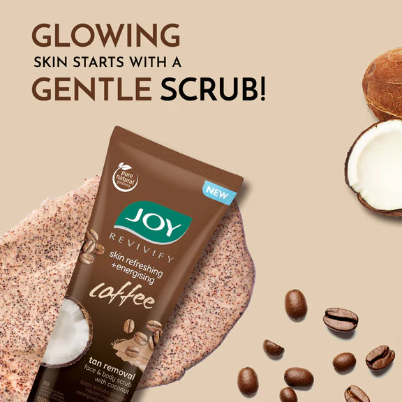Joy Anti Pollution Exfoliating Coffee Face & Body Scrub - 200 gm