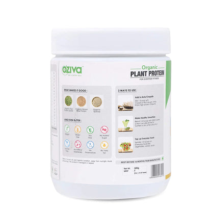 OZiva Organic Plant Protein For Everyday Fitness -500 gm