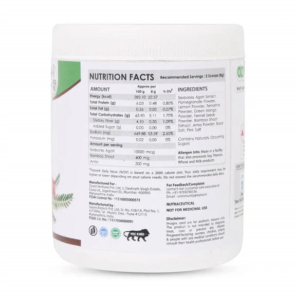 OZiva Plant Based Biotin (10,000+ mcg) - 125 gm