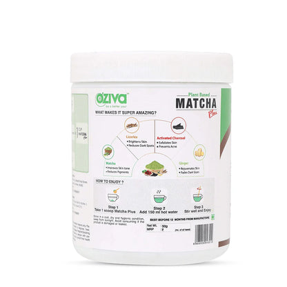 OZiva Plant Based Matcha Plus -50 gm