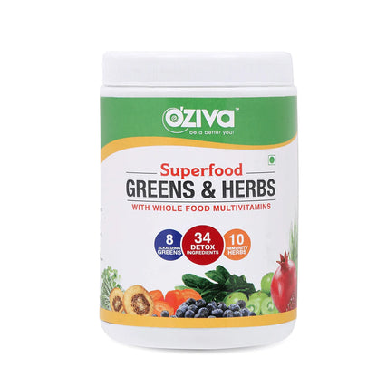 OZiva Superfood Greens & Herbs With Whole Food