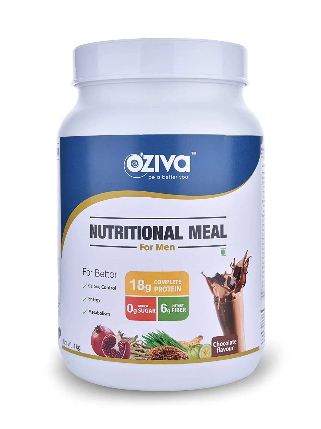 OZiva Nutritional Meal For Men -16 Servings- 500 gm