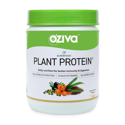 OZiva Superfood Plant Protein -250 gm (8 Servings) - Coco Vanilla