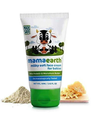 Mamaearth Natural Berry Blast Kids Toothpaste & Milky Soft Natural Baby Face Cream For Babies