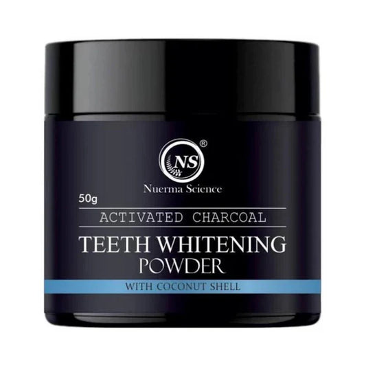 Nuerma Science Activated Charcoal Teeth Whitening Powder with Coconut Shell - 100 gm