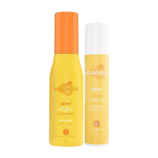 Aqualogica Glow Sunscreen + Oil Free Moisturizer Combo - combo
