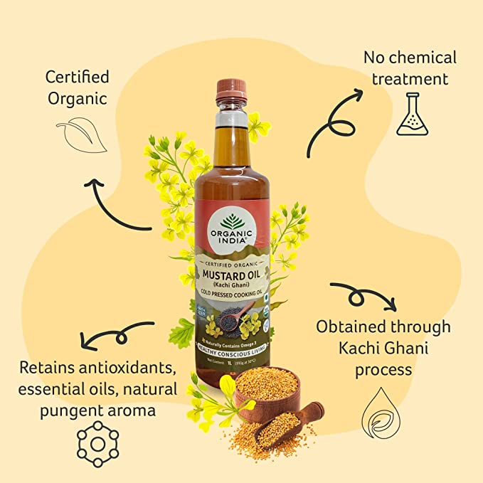 Organic India Mustard Oil-1000 ml