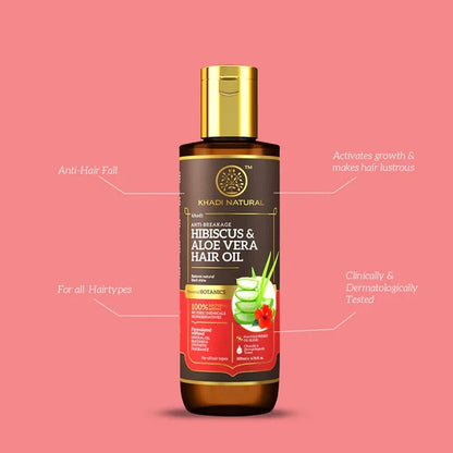 Khadi Natural Hibiscus & Aloe Vera Hair Oil - 200 ml