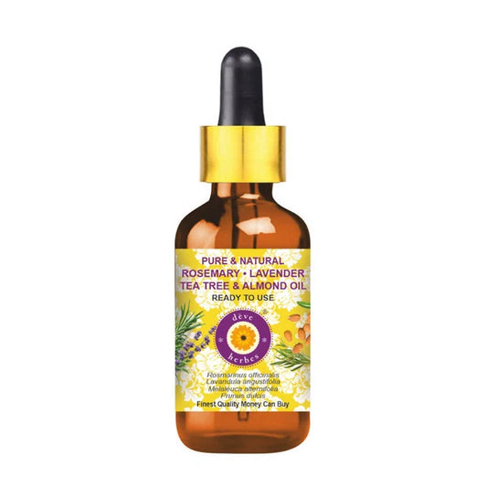 Deve Herbes Pure And Natural Rosemary Lavender Tea Tree & Almond Oil - 100 ml