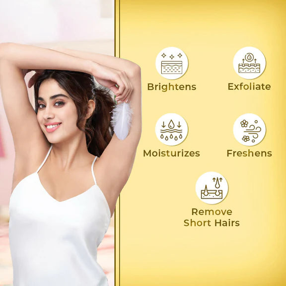 VI-JOHN Women Feather Touch Haldi & Chandan Hair Removal Cream for Women For Normal Skin, Suitable for Legs, Underarms, Bikini Line, Arms - 40 gm