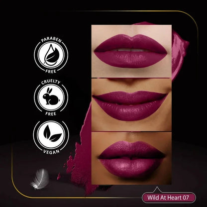 Faces Canada Comfy Matte Creme Lipstick - Wild At Heart 07 - 4.2 gm
