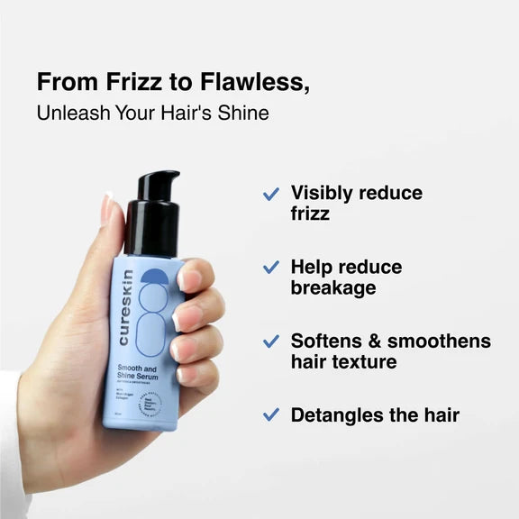 Cureskin Smooth and Shine Hair Serum Helps Reducing Hair Breakage, Frizz - 50 ml