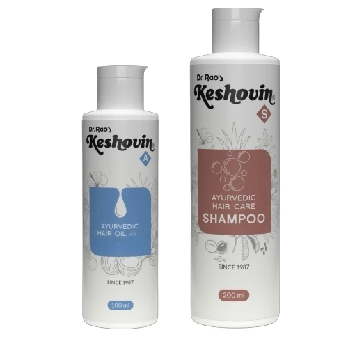 Dr. Rao's Keshovin-A Hair Oil, Keshovin-S Shampoo Combo - combo