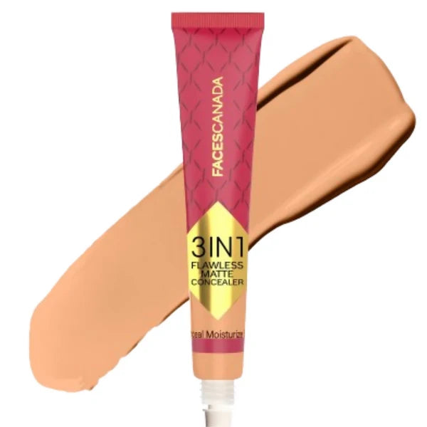 Faces Canada 3 in 1 Flawless Matte Concealer & Colour Correctors - Ivory - 15 gm
