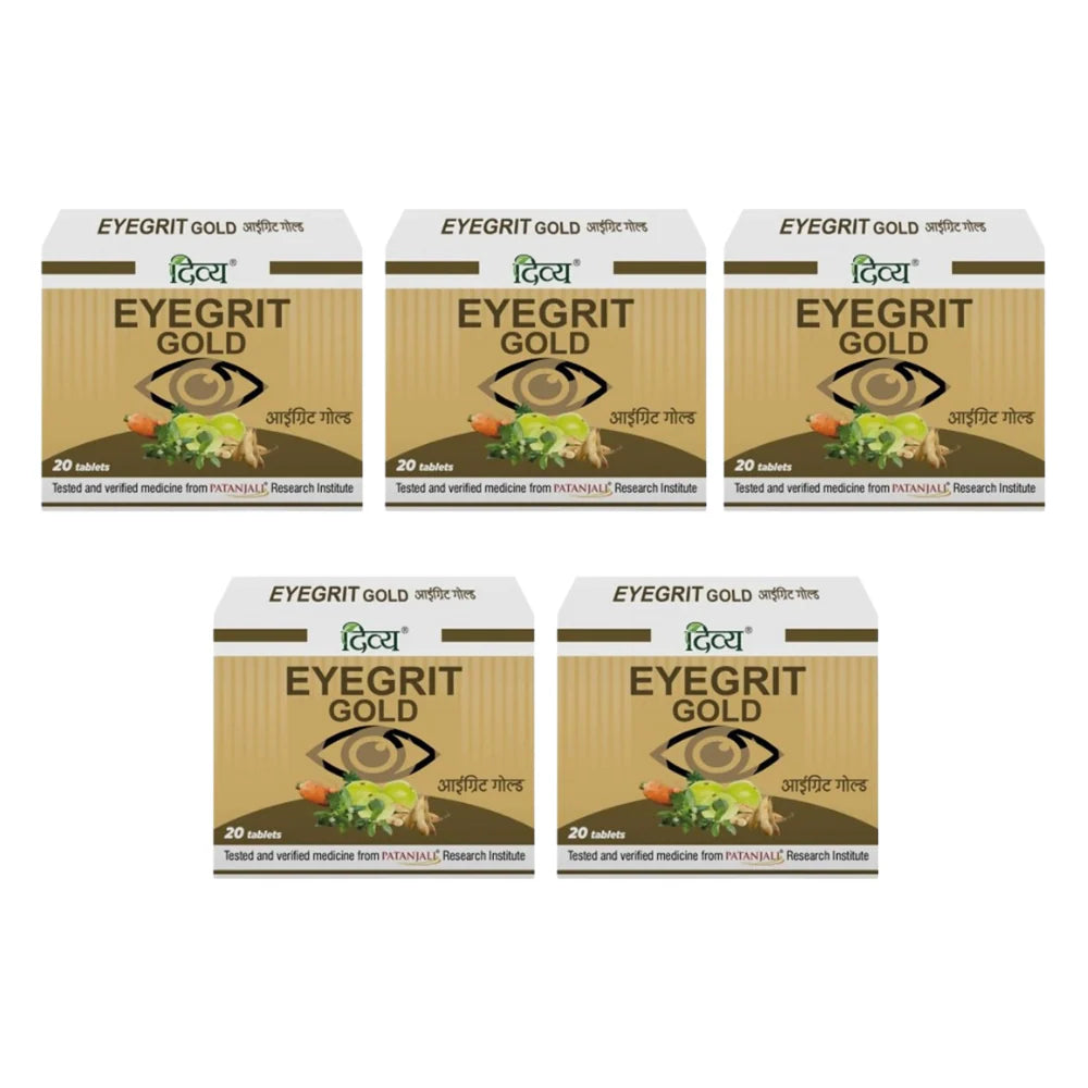 Patanjali Eyegrit Gold Tabs - 20 tabs - Pack of 1