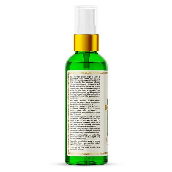 Khadi Organique Mint & Cucumber Face Spary - 100 ml