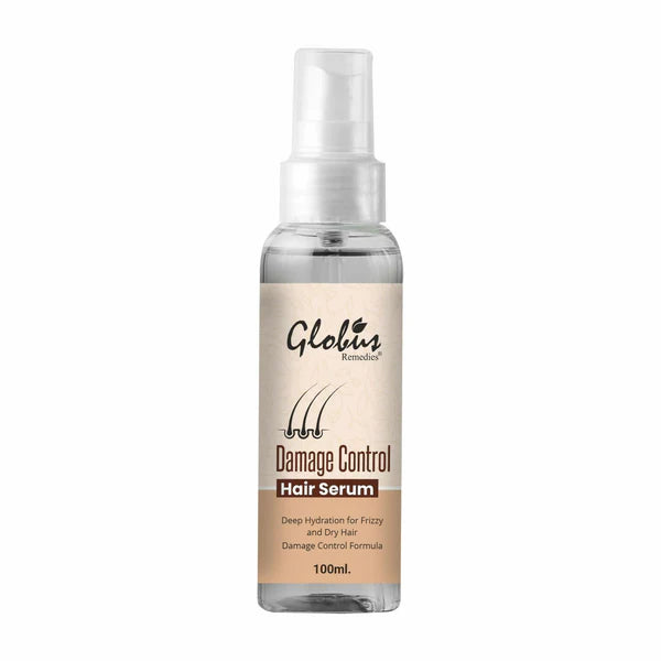 Globus Remedies Damage Control Hair Serum, For Frizzy Hair, Smoothens Rough Ends, Adds Instant Shine,100ml - 100 ml