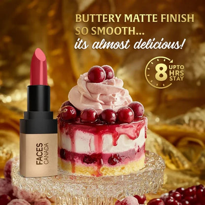 Faces Canada Comfy Matte Velvet Touch Lipstick - Cranberry Compote 13 - 4.2 gm