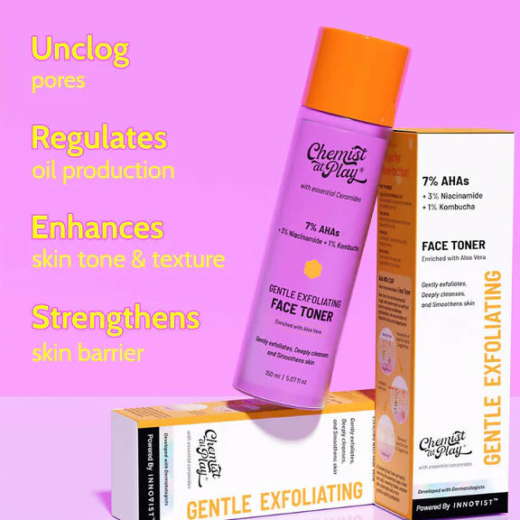 Chemist At Play Gentle Exfoliating Face Toner For Glowing Skin - 150 ml