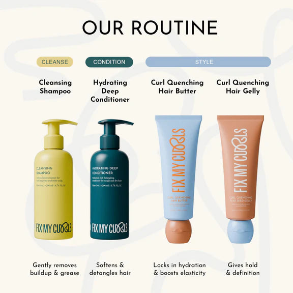 Fix My Curls Curl Quenching Moisture Styling Duo - combo