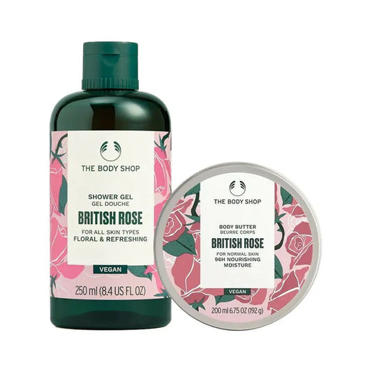 The Body Shop British Rose Shower Gel & Body Butter Combo - combo