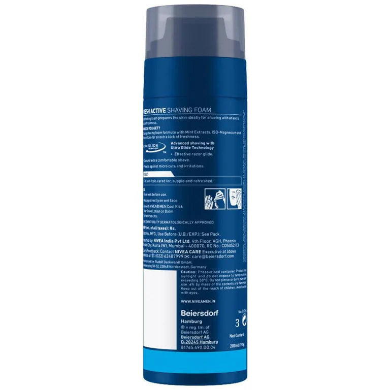 Nivea Men Fresh Active Shaving Foam - 200 ml