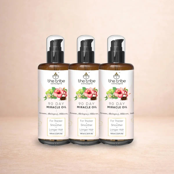 90 Day Miracle Hair Oil for hairfall, thicker hair growth & frizz control