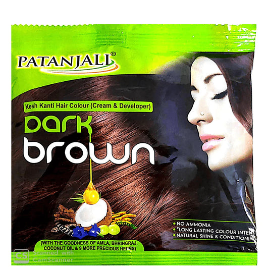 Patanjali Kesh Kanti Hair Colour (Cream & Developer) - Dark Brown -Dark Brown