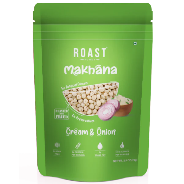 Roast Foods Makhana Cream & Onion - 70 gm