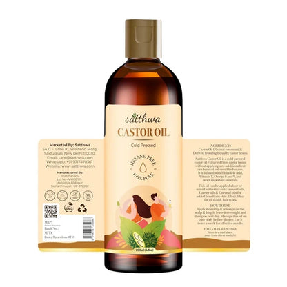 Satthwa Cold Pressed Castor Oil - 200 ml