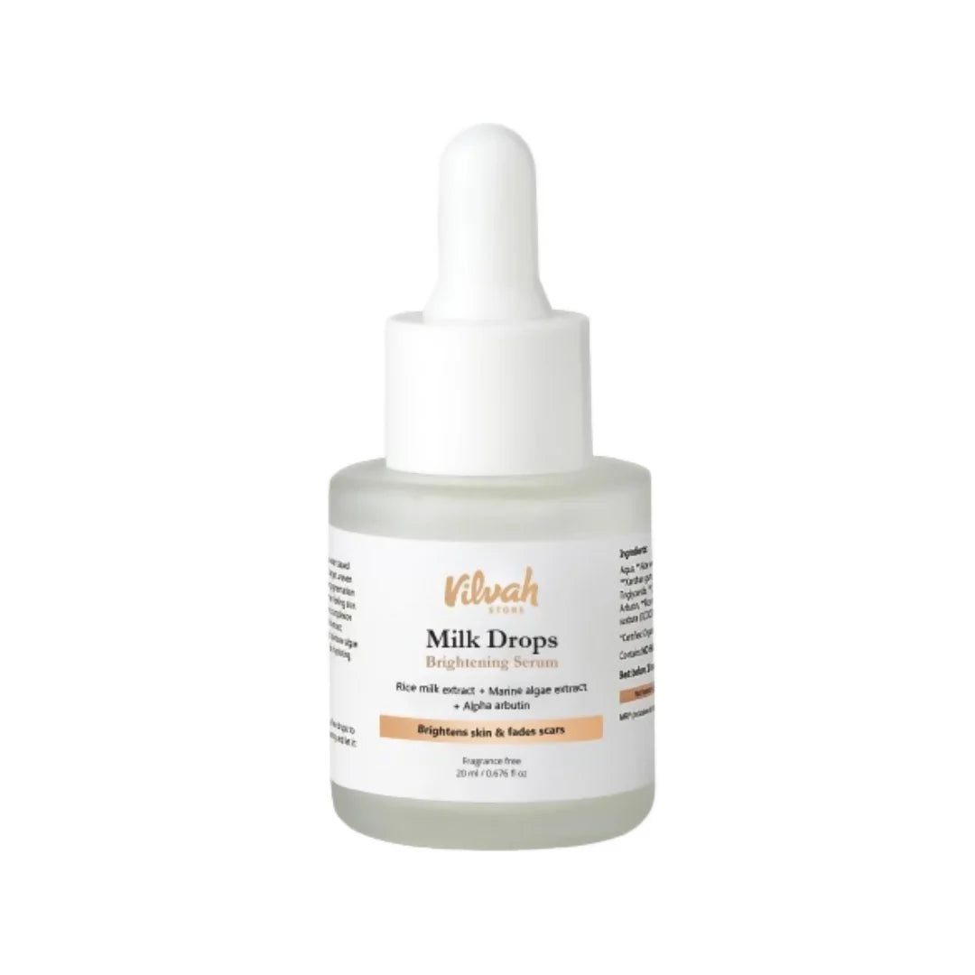 Vilvah Store Milk Drops Brightening Serum With Rice Milk Extract For All Skin Type