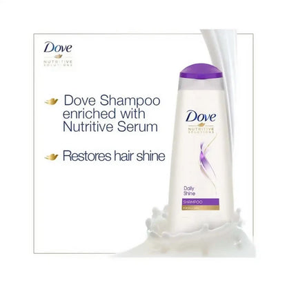 Dove Daily Shine Shampoo + Shine Serum With UV Protection - combo