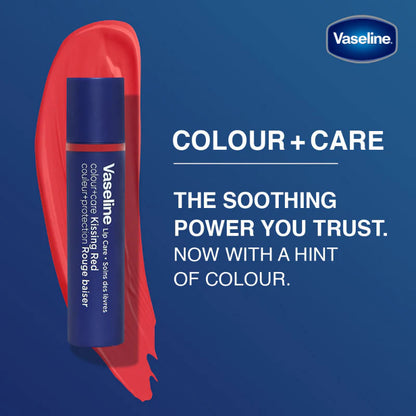 Vaseline Lip Care Colour + Care Tinted Lip Balm Stick - Kissing Red - 3 gm