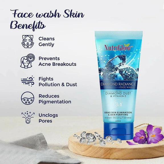 NutriGlow Diamond Radiance Face Wash - 65 ml
