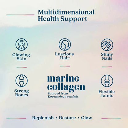 Wellbeing Nutrition Glow Korean Marine Collagen Peptides Tropical Bliss Flavor & Unflavored Combo