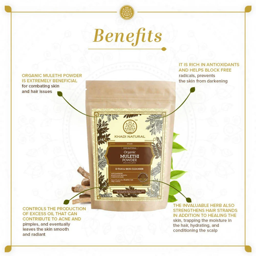 Khadi Natural Organic Mulethi Powder - 100 gm