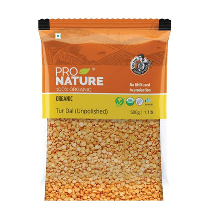 Pro Nature Organic Tur Dal (Unpolished) - 500 gm