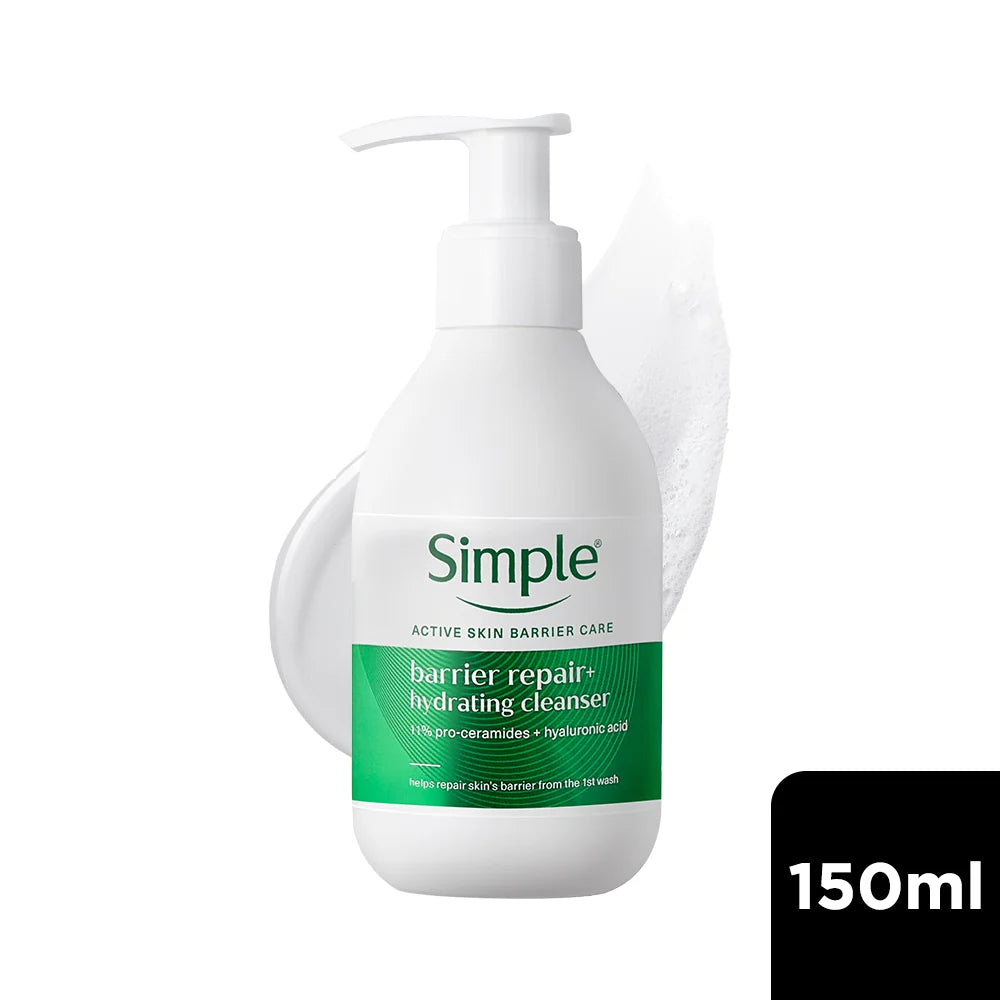 Simple Repair+ Active Barrier Repair Hydrating Cleanser, 150ml