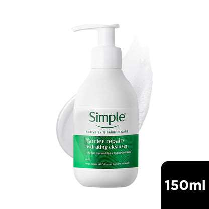 Simple Repair+ Active Barrier Repair Hydrating Cleanser, 150ml